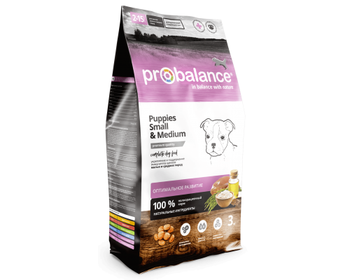Корм ПроБаланс для щенков малых и средних пород 3 кг (Probalance Immuno Puppies Small & Medium)